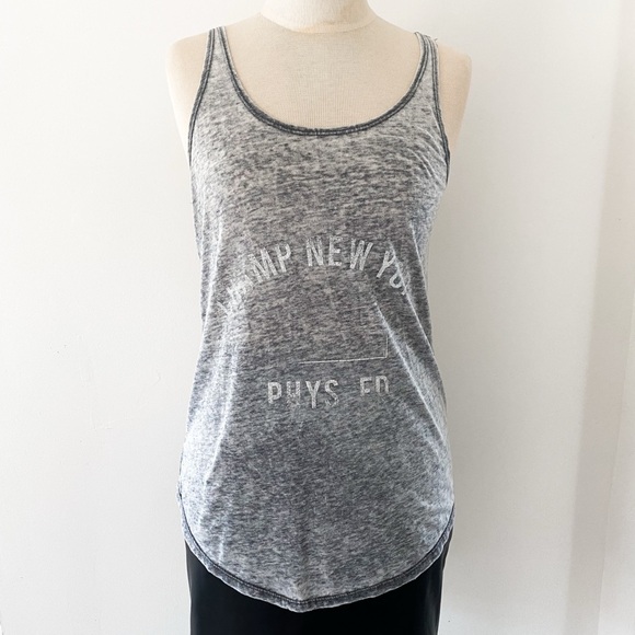 Garage “Champ New York Phys. Ed” Burnout Graphic Tank – Size XS, Heather Grey - Picture 6 of 9